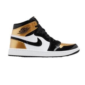NIKE Air Jordan 1 High Golf Gold Toe Retro Shoes Model DQ0660-002 Men’s 8.5 NEW